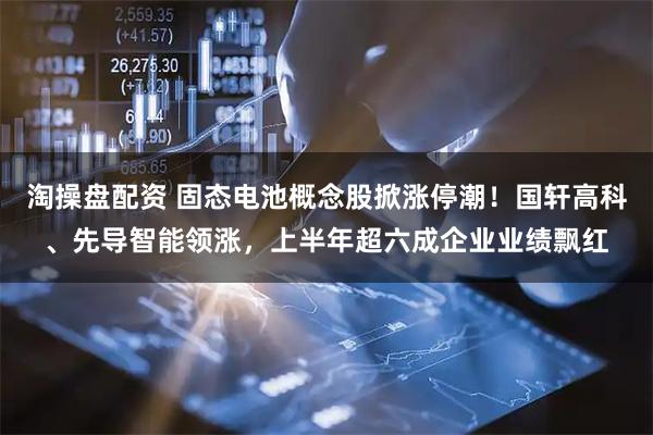 淘操盘配资 固态电池概念股掀涨停潮！国轩高科、先导智能领涨，上半年超六成企业业绩飘红